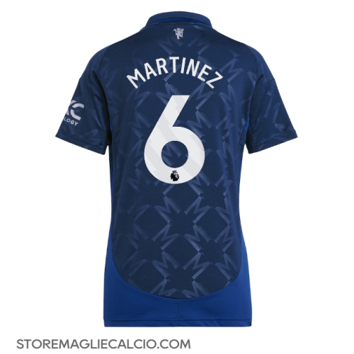 Manchester United Lisandro Martinez #6 Maglia Gara Trasferta Repliche 2024-25 Donna Maniche Corte Manchester United Lisandro Martinez #6 Maglia Gara Trasferta Repliche 2024-25 Donna Maniche Corte